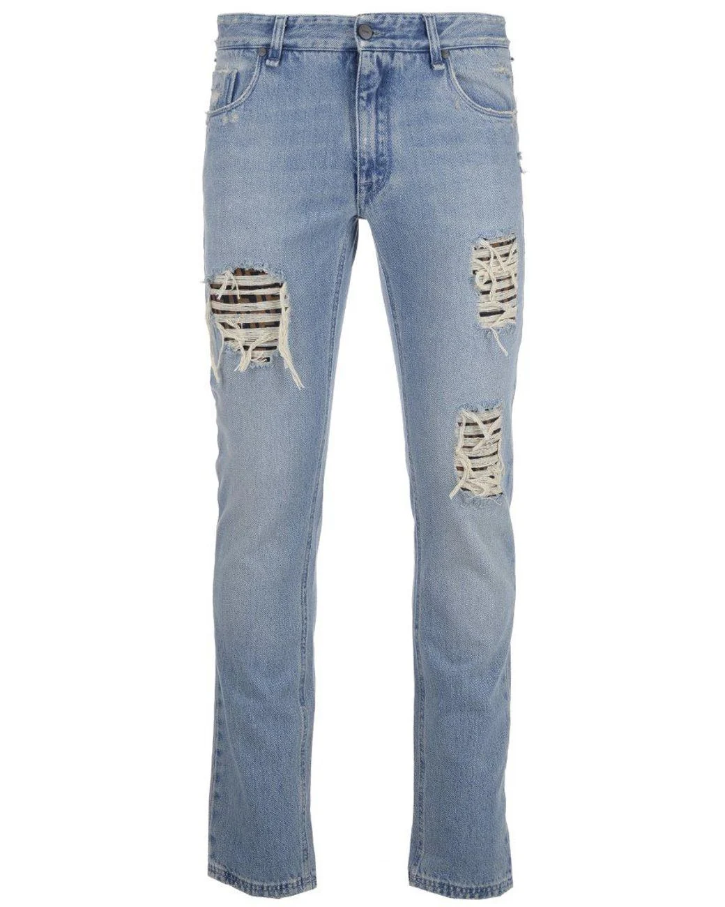 Copie de Copie de fendi-Blue-Distressed-Ripped-Jeans